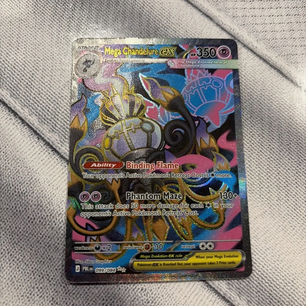 Nintendo Mega Chandelure ex 099/084 Phantom Forces Full Art Holo Ultra Rare